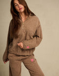 Zipped Sweater Brown Melee