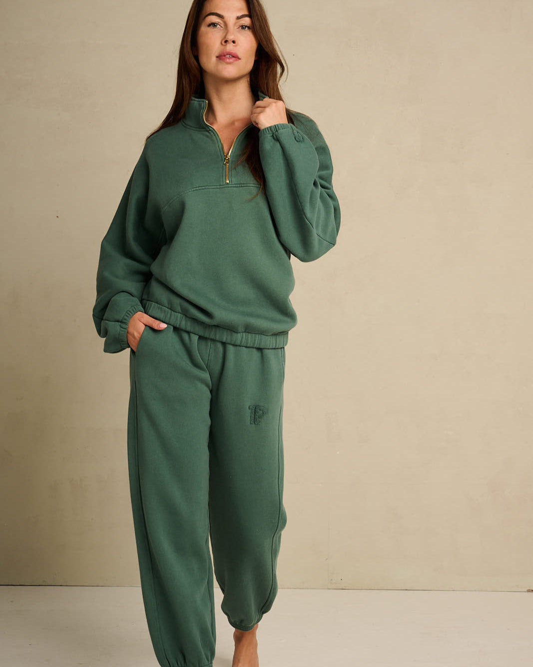 Zipped Sweater Evergreen