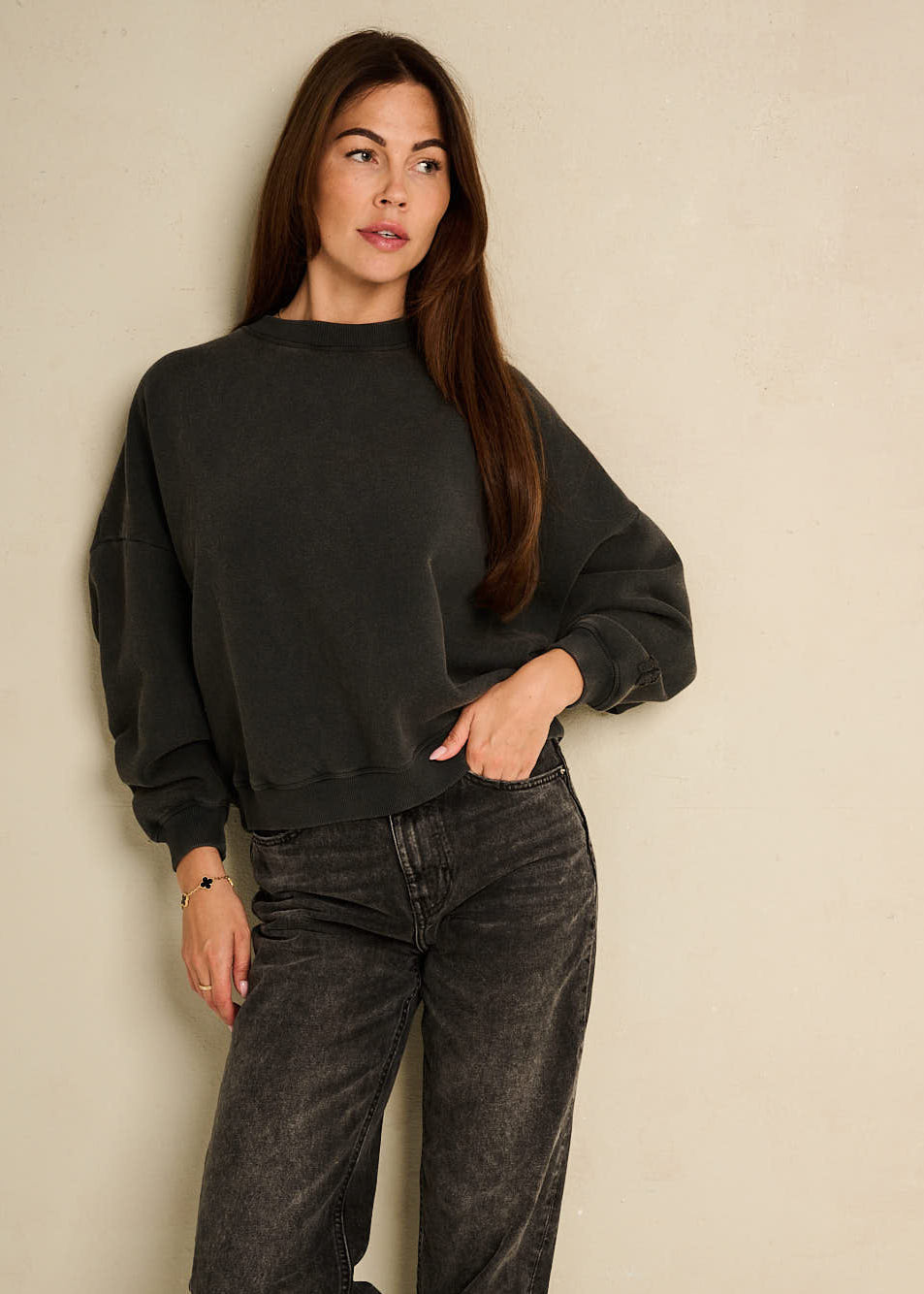 Basic Sweater Faded Grey