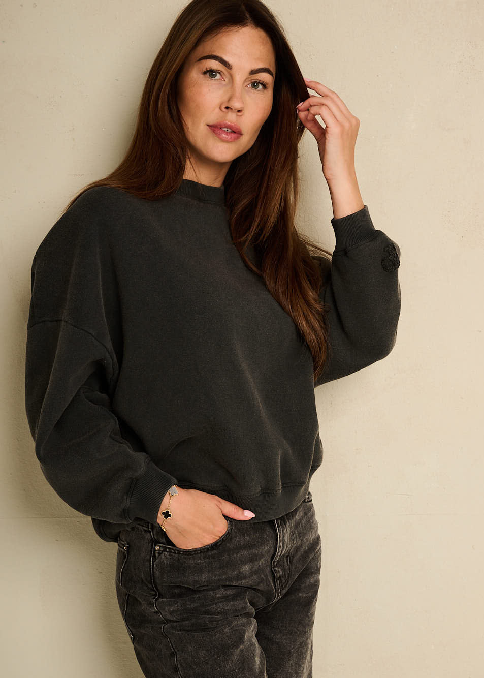 Basic Sweater Faded Grey