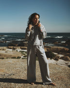 Sweatpants straight leg light grey melee