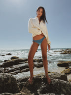 Zipped sweater Creme