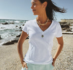 V-neck Shortsleeve white