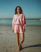 Sweatshorts pink melee