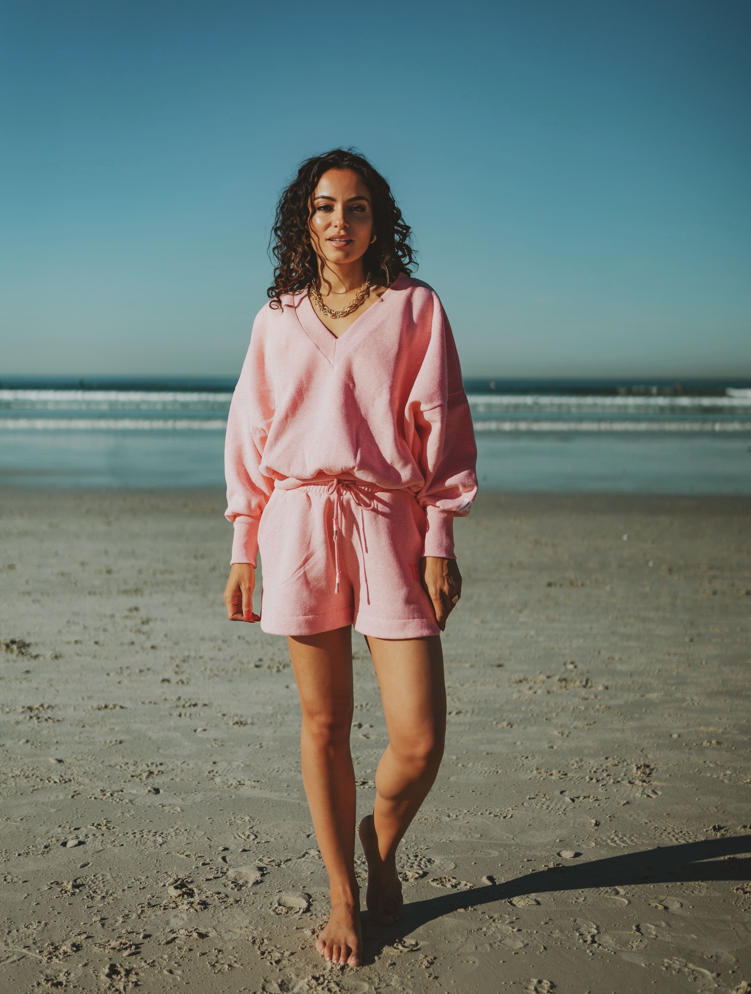 Sweatshorts pink melee