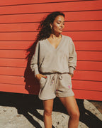 Sweatshorts brown melee