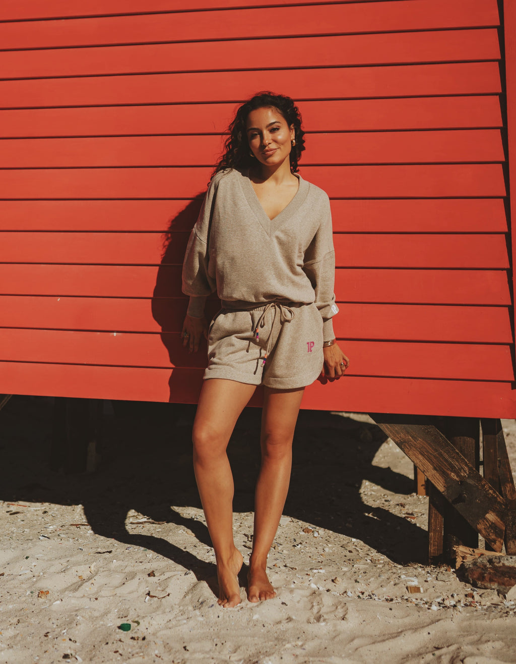 Sweatshorts brown melee