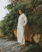 Sweatpants straight leg white melee
