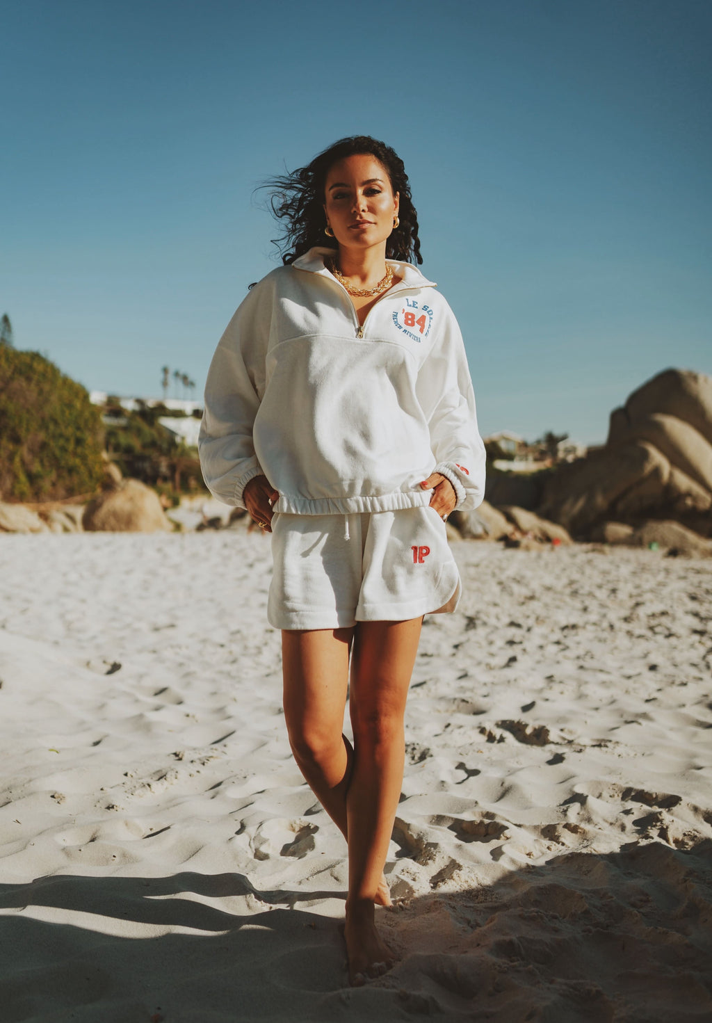 Sweatshorts white melee