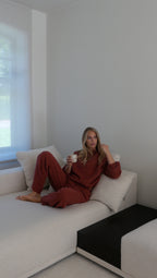 Zipped Sweater burnt orange