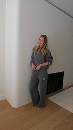 Sweatpants straight leg dark grey melee
